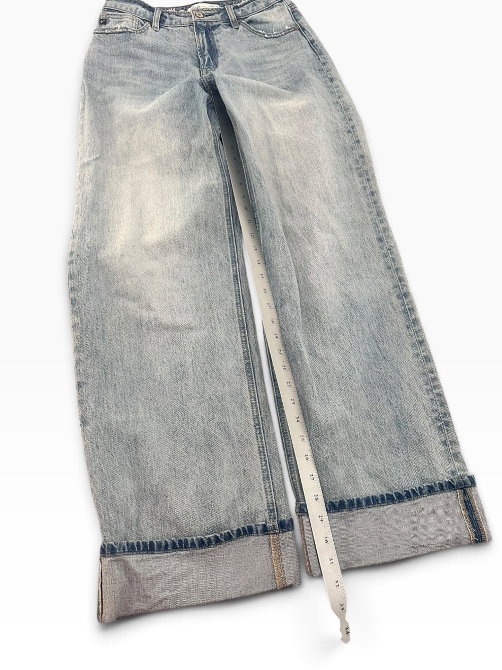 KanCan Light Blue Wide Leg Cuffed Jeans *Maurices Exclusive* - Picture 8 of 10